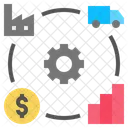 Chain Economy Business Icon