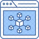 Chaine De Blocs Reseau Navigateur Icône
