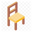 의자 나무 의자 팔 없는 의자 아이콘