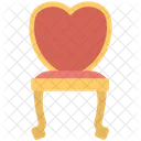 Chair Wooden Heart Shaped Icon