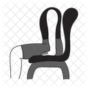 Black Monochrome Chair Excercise Illustration Chair Exercise Yoga Icon