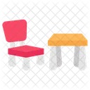 Chair Table Furniture School Furniture Icon