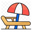 Chaise de plage  Icône