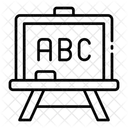 Chalkboard Blackboard Abc Icon