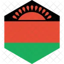 Malawi Bandeira Mundo Ícone