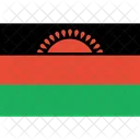 Malawi Bandeira Mundo Ícone