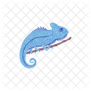 Chameleon Blue Cute Icon