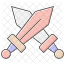 Icone De Couleur Lineaire Du Champ De Bataille Icon