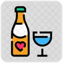 Valentine Day Alcohol Drink Icon
