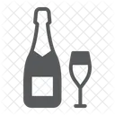 Champagne Bottle Glass Icon