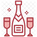 Champagne Party Alcoholic Drink Icon