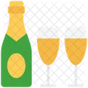 Champagne Christmas Drink Icon