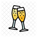 Champagne Glasses Love Icon