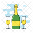 Champagne And Glasses Champagne Glass Icon