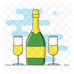 Champagne And Glasses  Icon