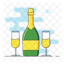 Champagne And Glasses Champagne Glass Icon