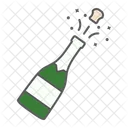 Champagne Bottle Popping Icon