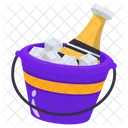 Champagne Bucket Ice Cooler Chiller Icon