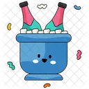 Champagne Bucket Wine Bucket Wine Bottle Icon