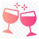 Champagne Glass Birthday Party Icon