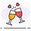 Champagne Glasses Cheers Drink Icon