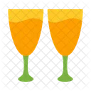 Champagne Glasses Cheers Drink Icon