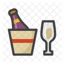Champagne With Glasses Champagne Drink Icon
