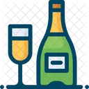 Champagner Alkohol Getrank Symbol