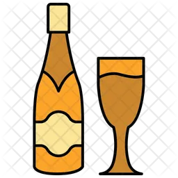 Champagnerflasche  Symbol