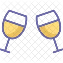 Sektglaser Prost Party Icon