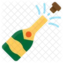 Champagne Alcohol Bebida Fiesta Celebracion Icono
