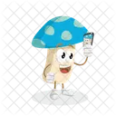 Champignon avec pose de selfie  Icône