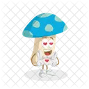 Champignon en pose amoureuse  Icône