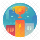 Champion Podium Trophy Icon