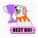 Champion Dog Trophy Pet Icon