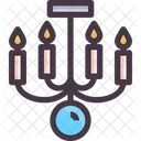 Chandelier Candle Stand Decoration Icon