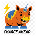 Change Ahead Rhinoceros Animal Icon