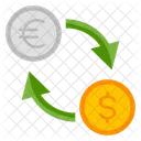 Change Dargent Argent Monnaie Icône