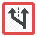 Change Direction Road Sign  Icon