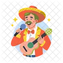 Chanteur De Corrido Personnage Musicien Icône