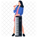 Chanteuse Chant Artiste Icône