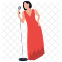 Chanteuse Chant Artiste Icône
