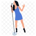 Chanteuse Chant Artiste Icône