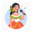 Chanteuse Mexicaine Personnage Fille Icône