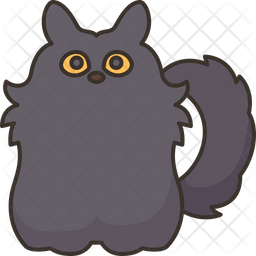 Chantilly Tiffany Kitten Icon - Download in Colored Outline Style