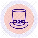 Icone De Ligne De Chapeau De Pelerin Icon