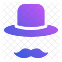 Bigode De Chapeu Fantasia Celebracao Ícone