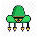 Linha Cheia De Chapeu De Cortica Icon