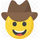 Cowboy Smiley Emoji Ícone