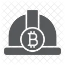 Chapéu de mineiro de bitcoin  Ícone